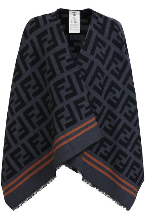 fendi scarf logo|Fendi poncho women's.